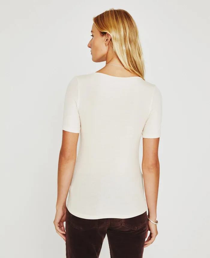 AG Jeans Tops and Shirts Women Jaxon Scoop WHITE CREAM AG Jeans Tops and Shirts Women Jaxon Scoop WHITE CREAM