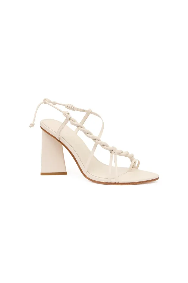Aje Arcadia Platform Twist Heel Ivory Women Shoes