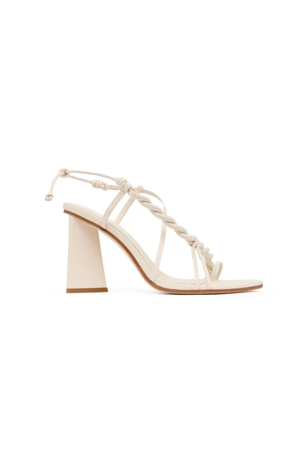 Aje Arcadia Platform Twist Heel Ivory Women Shoes