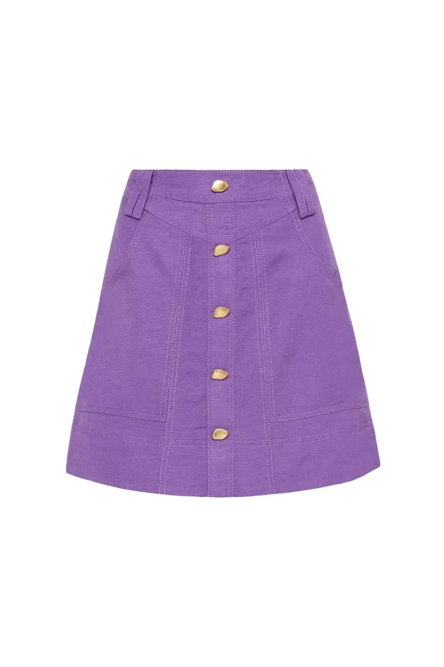 Aje Belmond Mini Skirt Deep Violet Women Skirts
