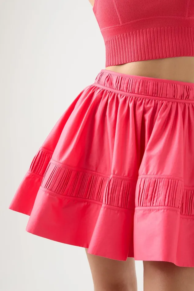 Aje Calder Mini Skirt Rouge Pink Women Skirts
