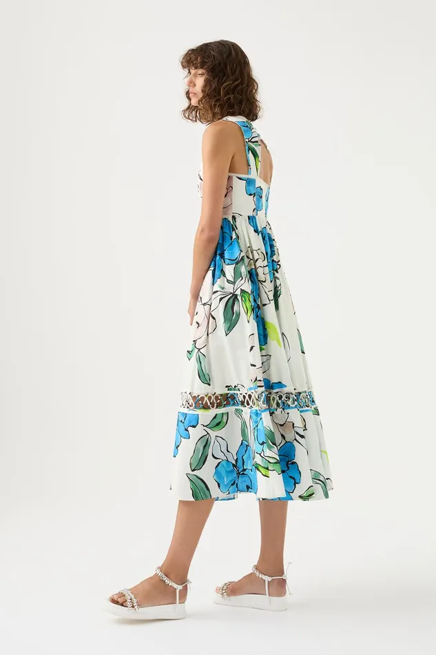 Aje Erika Cut Out Midi Dress Cool Camellia Women Dresses