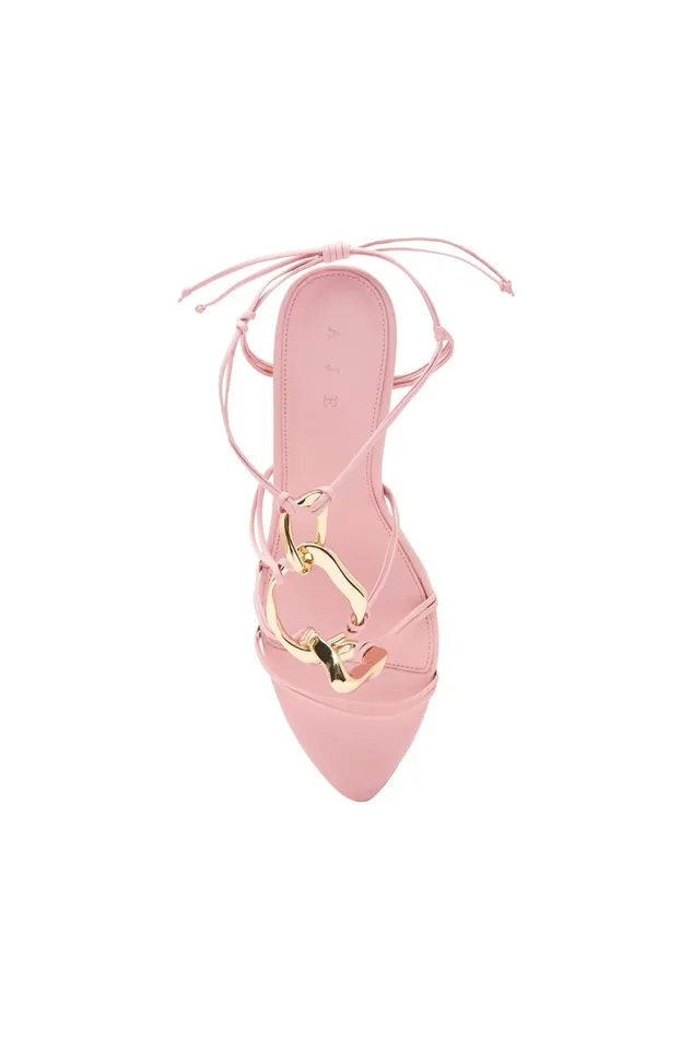 Aje Fondation Links Strappy Heel Bon Bon Pink Women Shoes