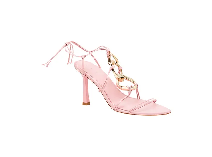 Aje Fondation Links Strappy Heel Bon Bon Pink Women Shoes