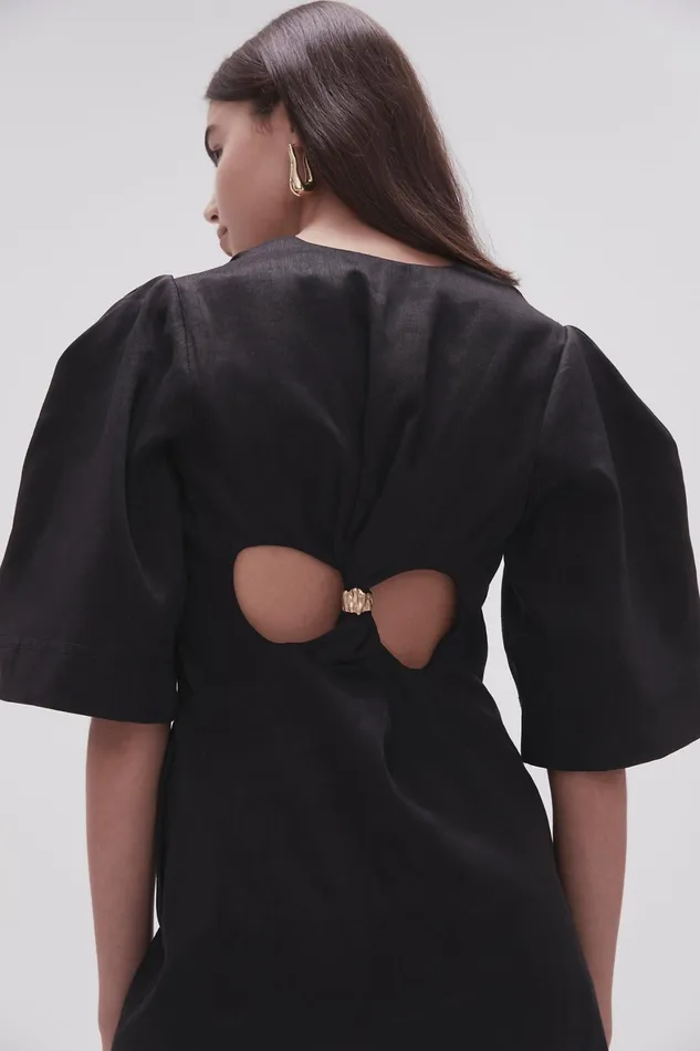 Aje Hunter Twisted Mini Dress Black Women Dresses