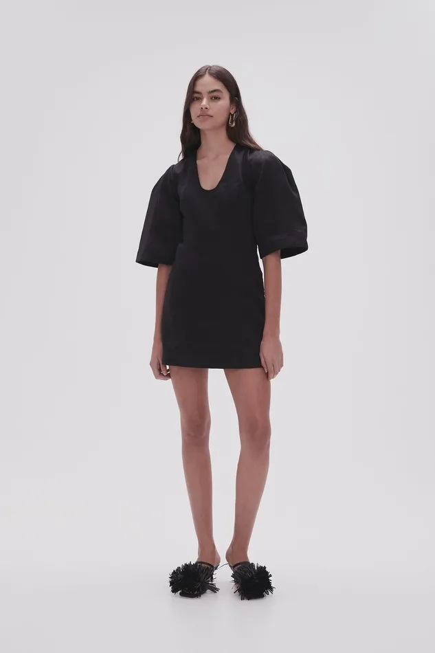 Aje Hunter Twisted Mini Dress Black Women Dresses