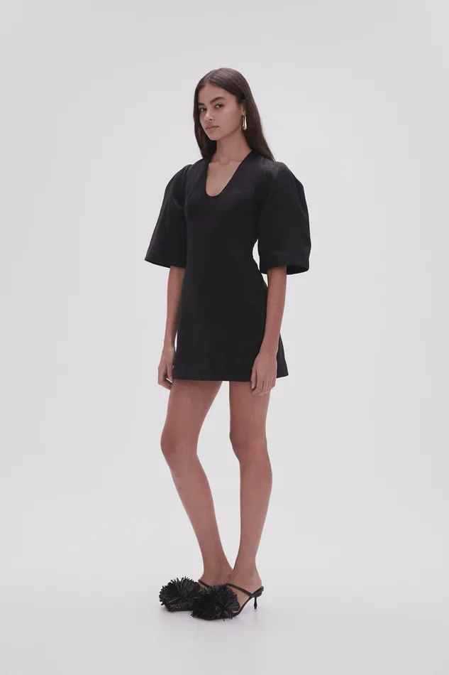 Aje Hunter Twisted Mini Dress Black Women Dresses