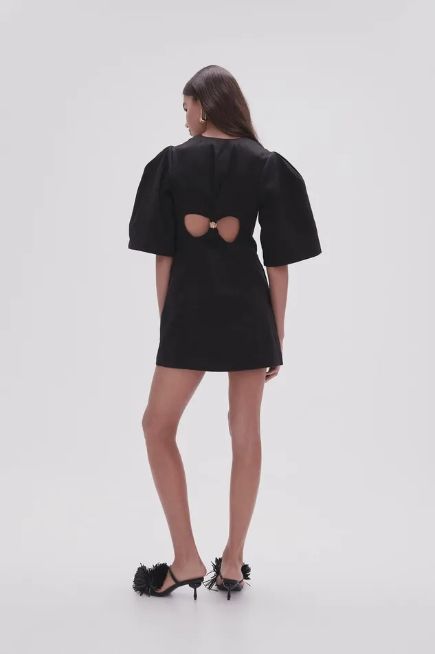 Aje Hunter Twisted Mini Dress Black Women Dresses