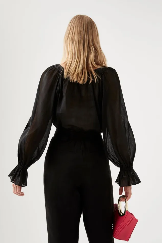 Aje Le Corsaire Blouse Blackgold Women Tops