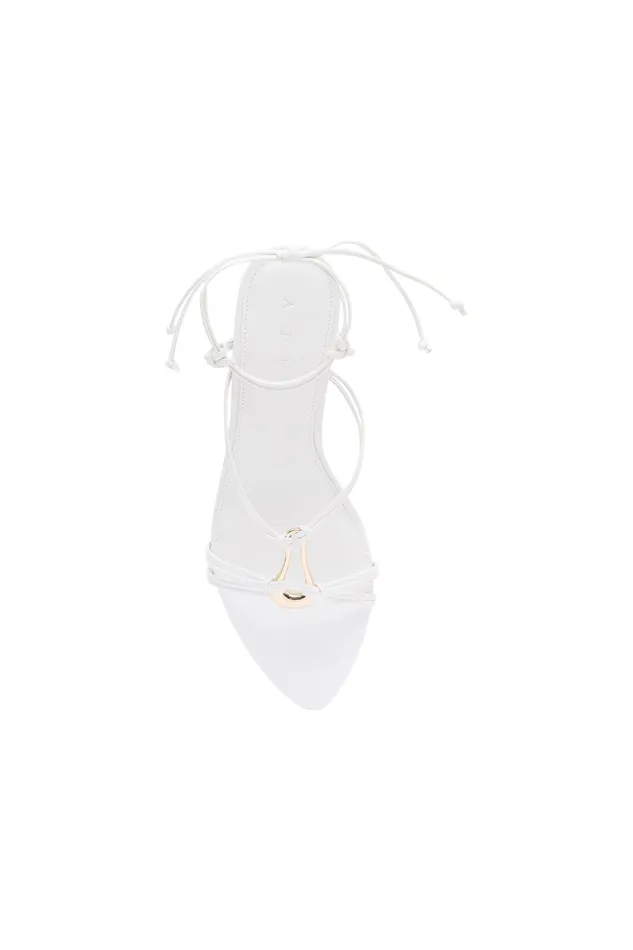 Aje Leda Sculptural Mid Heel White Women Shoes
