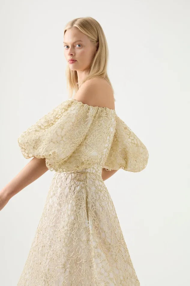 Aje Patina Lace Top Ivory Women Tops