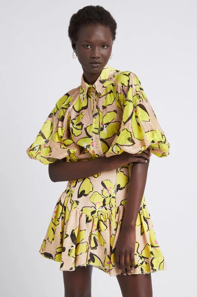 Aje Pelicano Citrus Bloom Mini Skirt Citrus Bloom Women Skirts