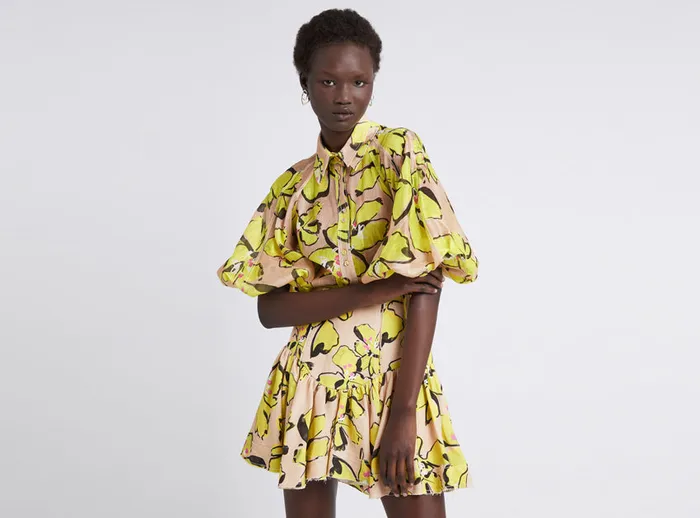 Aje Pelicano Citrus Bloom Mini Skirt Citrus Bloom Women Skirts