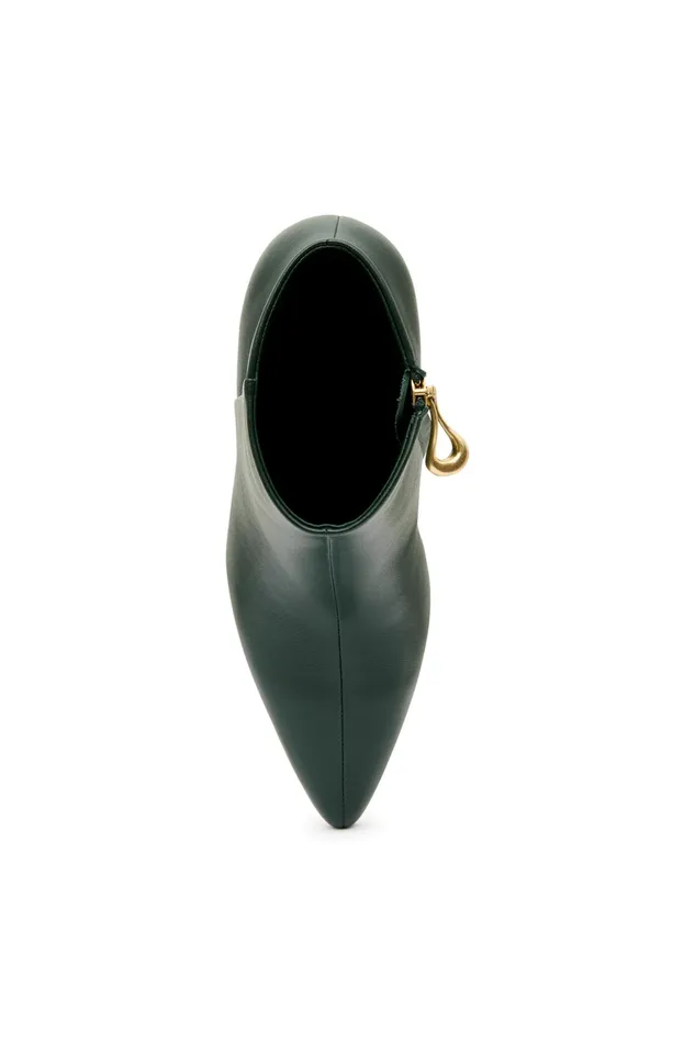 Aje Quinn Ribbon Heel Ankle Boot Forest Green Women Shoes