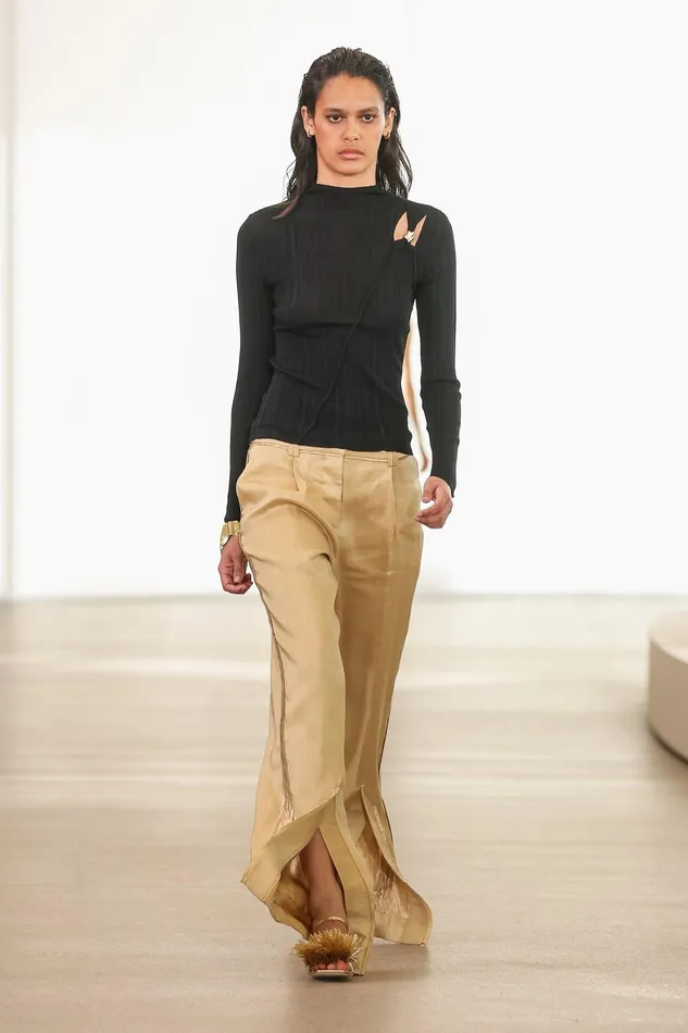 Aje Wave Hardware Rib Knit Black Women Knitwear and Jumpers