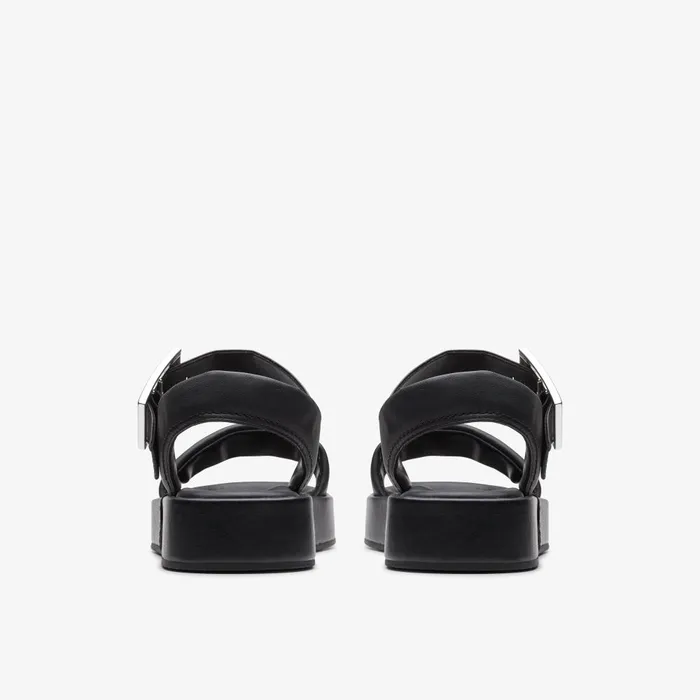 ALDA STRAP Black Leather Women Clarks Platforms