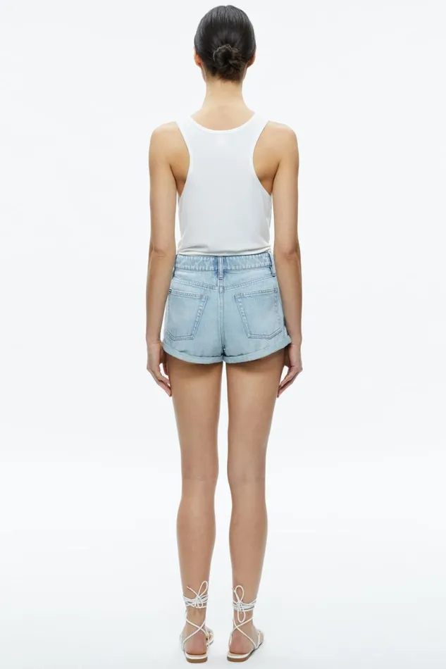 Alice Olivia Avril Boxy Tank Off White Women Tops