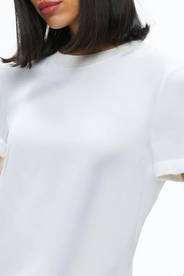 Alice Olivia Braden Relaxed Tee Off White Women Tops