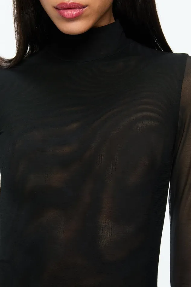 Alice Olivia Clarinda Bodysuit Black Women Tops