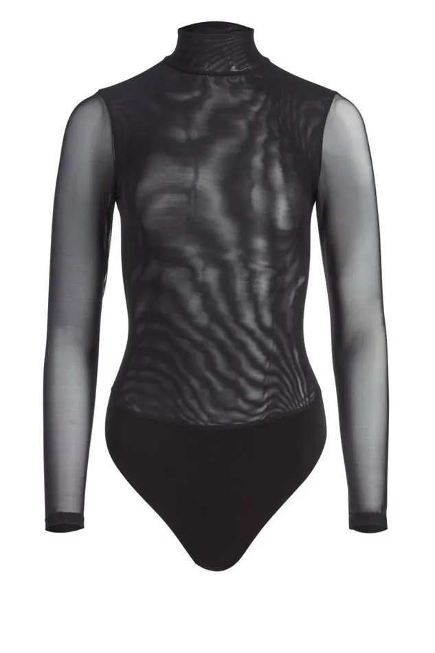 Alice Olivia Clarinda Bodysuit Black Women Tops