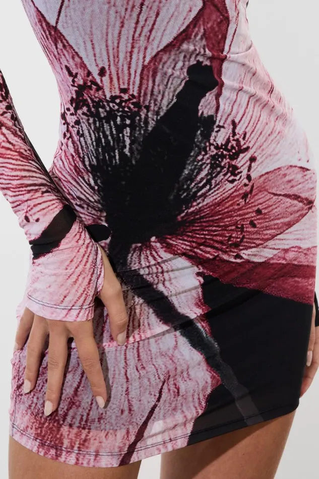 Alice Olivia Dorinda Mini Dress Luna Floral Women Dresses