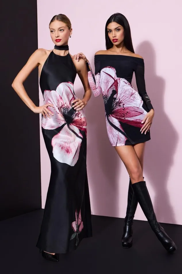 Alice Olivia Dorinda Mini Dress Luna Floral Women Dresses