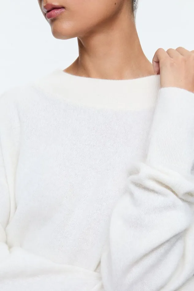 Alice Olivia Elsa Pullover Ecru Women Sweaters