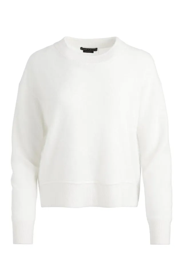 Alice Olivia Elsa Pullover Ecru Women Sweaters