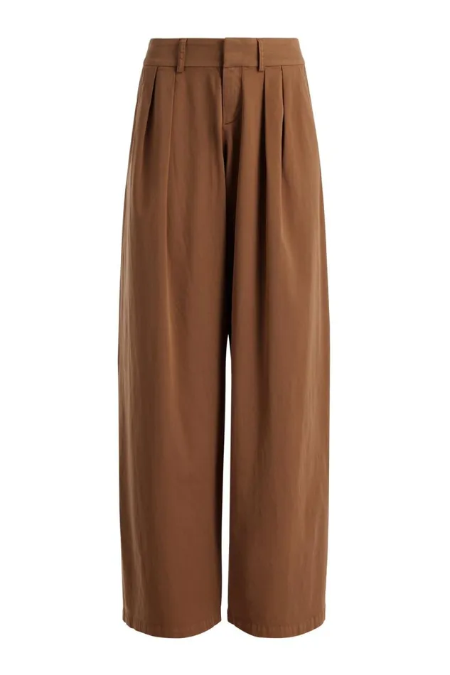 Alice Olivia Garbo Low Rise Baggy Trousers Camel Women Pants