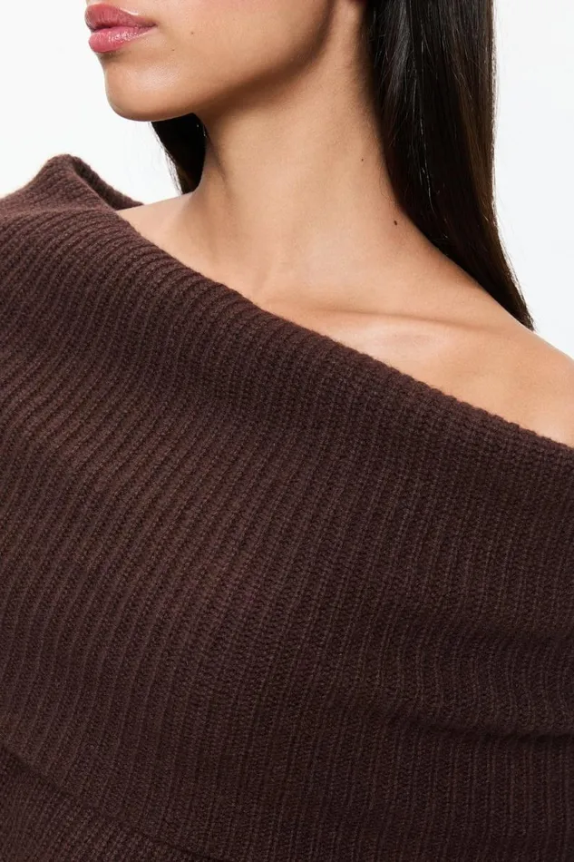 Alice Olivia Ginger Pullover Espresso Women Sweaters