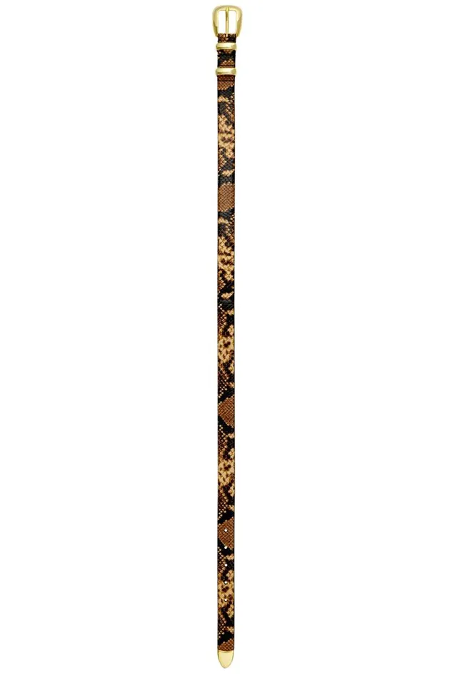 Alice Olivia Hayden Buckle Belt Camelblack Women Accessories