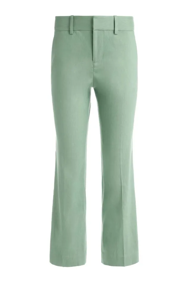 Alice Olivia Janis Low Rise Cropped Flare Pant Sage Women Pants
