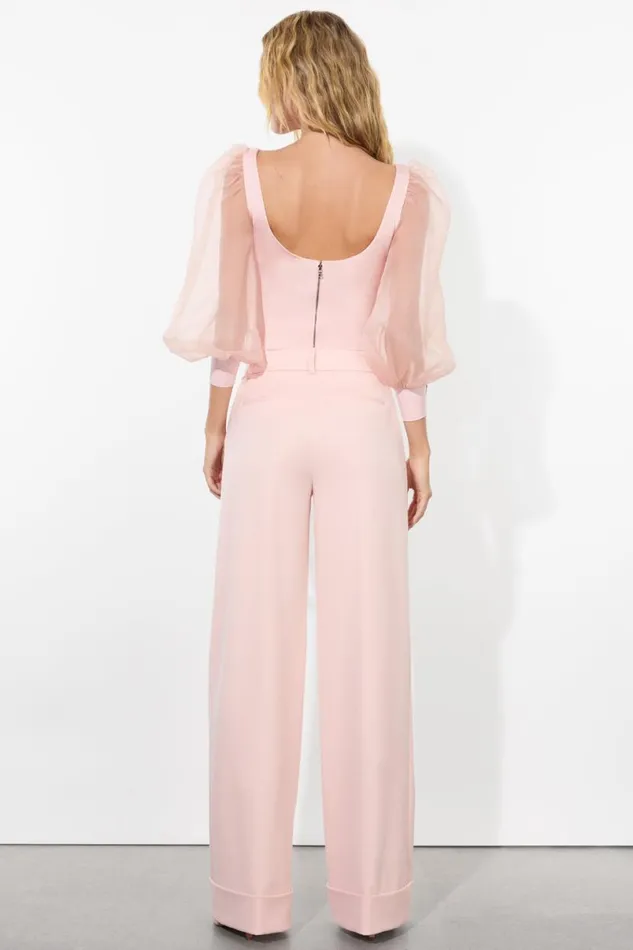 Alice Olivia Jillianne Bodysuit Pearl Blush Women Tops