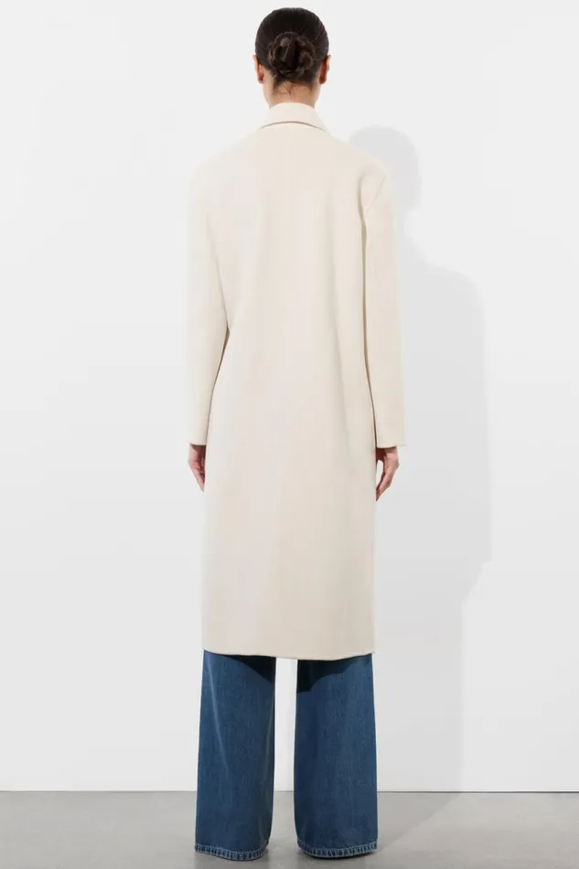 Alice Olivia Jimmy Coat Off White Women Outerwear