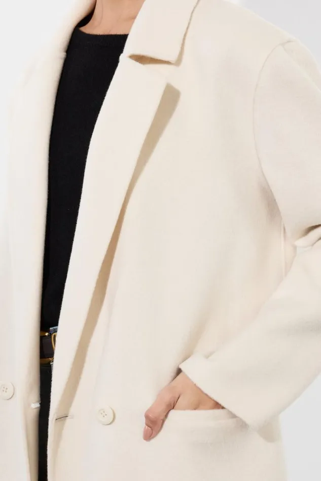 Alice Olivia Jimmy Coat Off White Women Outerwear