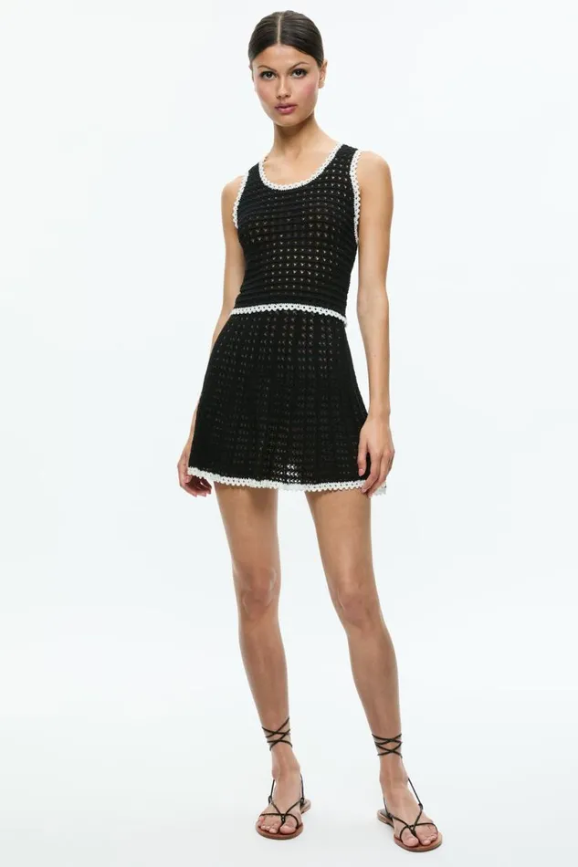 Alice Olivia Kamila Tank Blackvanilla Women Tops