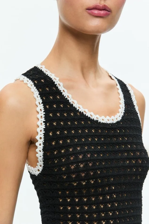 Alice Olivia Kamila Tank Blackvanilla Women Tops