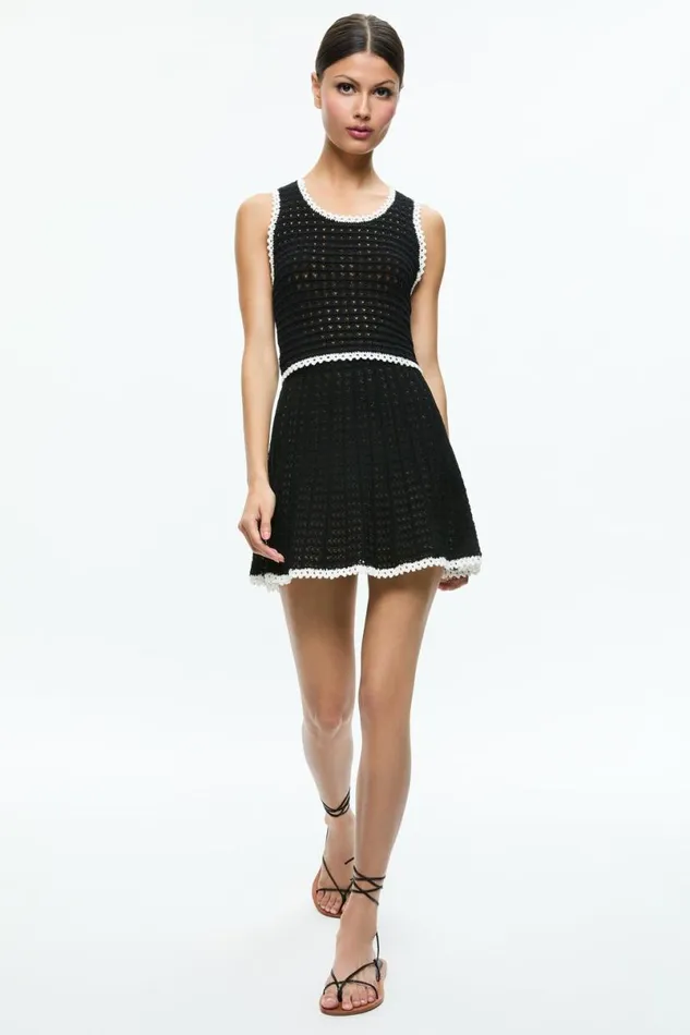 Alice Olivia Kamila Tank Blackvanilla Women Tops