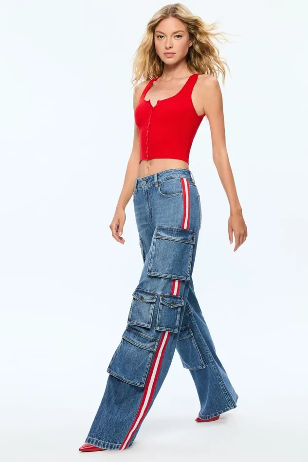Alice Olivia Olympia Jean Avery Bluebright Ruby Women Pants