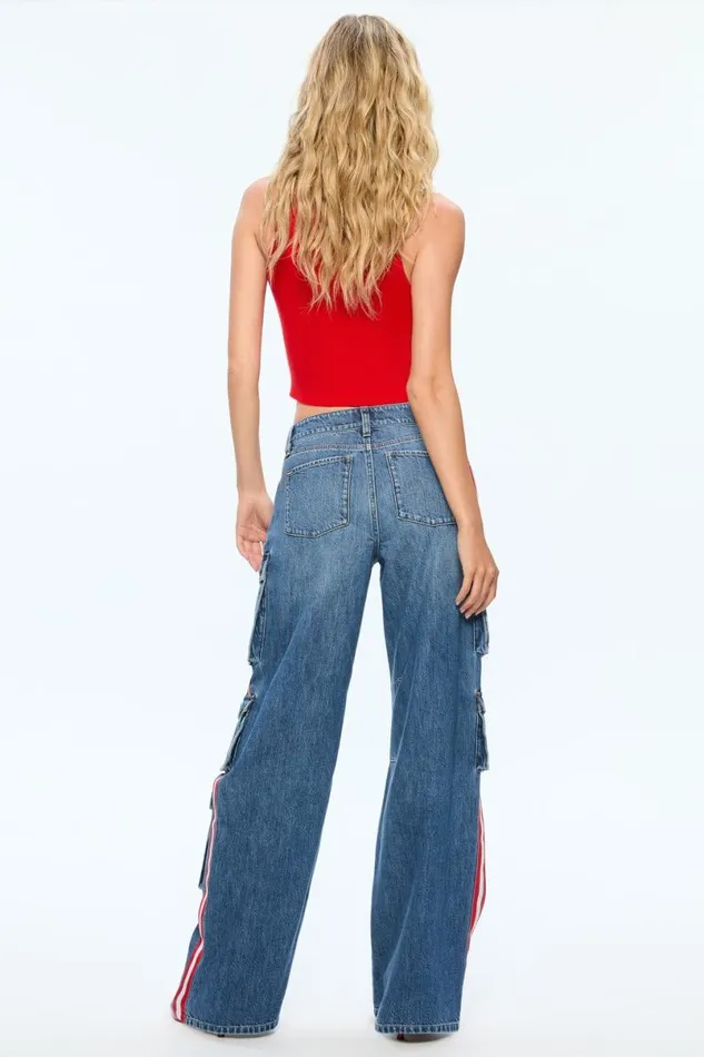Alice Olivia Olympia Jean Avery Bluebright Ruby Women Pants