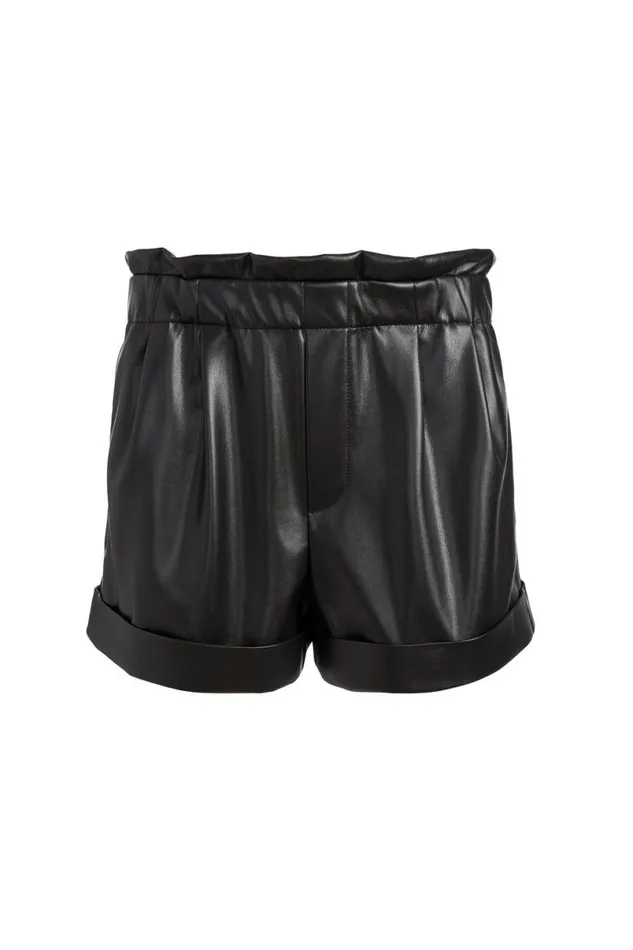 Alice Olivia Reagan Vegan Short Black Women Shorts