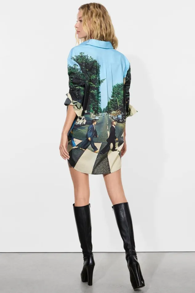 Alice Olivia The Beatles Finely Button Down Abbey Road Women Tops