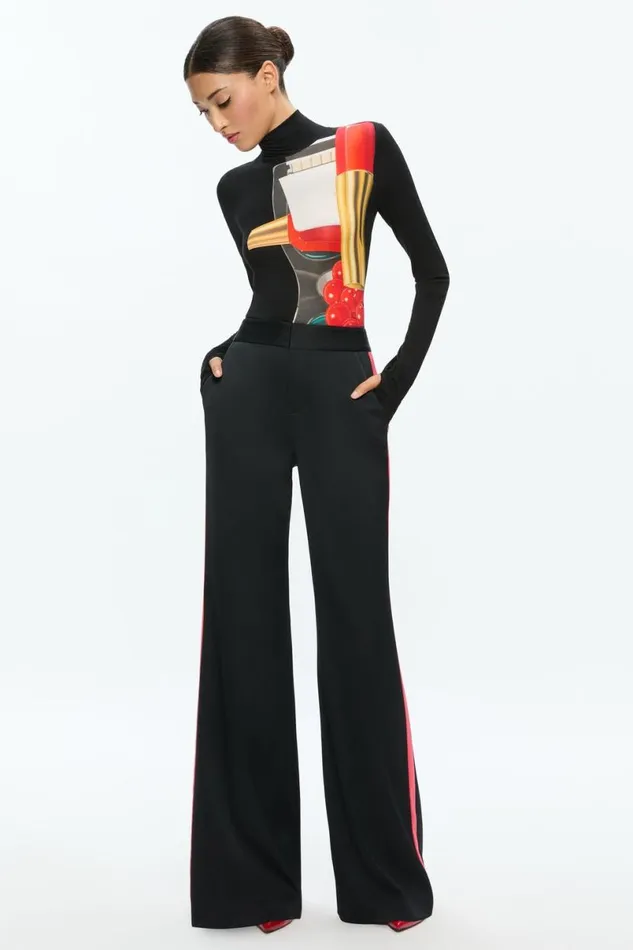 Alice Olivia Tom Wesselmann Delaina Long Sleeve Turtleneck Top Still Life Women Tops