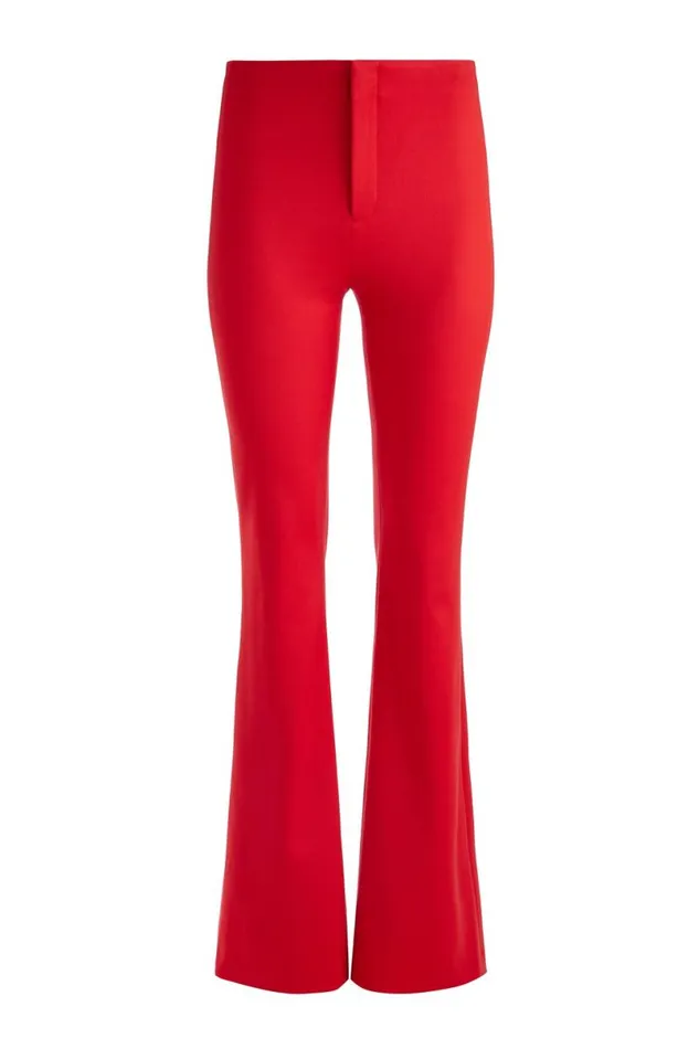 Alice Olivia Yuki Trouser Bright Ruby Women Pants