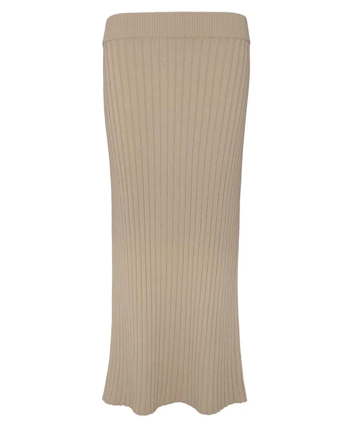 Alicia Knitted Midi Skirt Classic Beige Women Barbour Dresses and Skirts