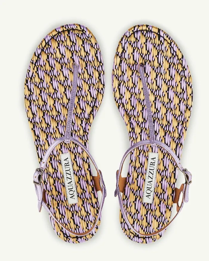 Almost Bare Sandal Flat Lilac Women Aquazzura Flats Almost Bare Sandal Flat Lilac Women Aquazzura Flats