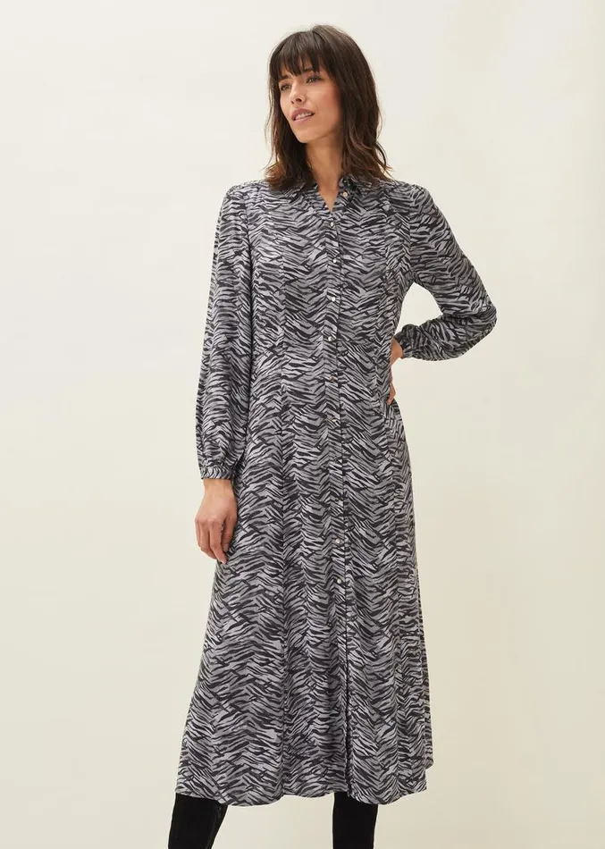 Amari Zebra Print Midaxi Dress Multicoloured Women Phase Eight Dresses
