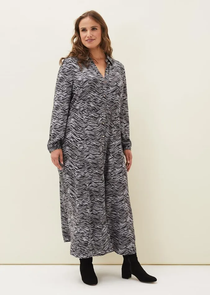 Amari Zebra Print Midaxi Dress Multicoloured Women Phase Eight Dresses