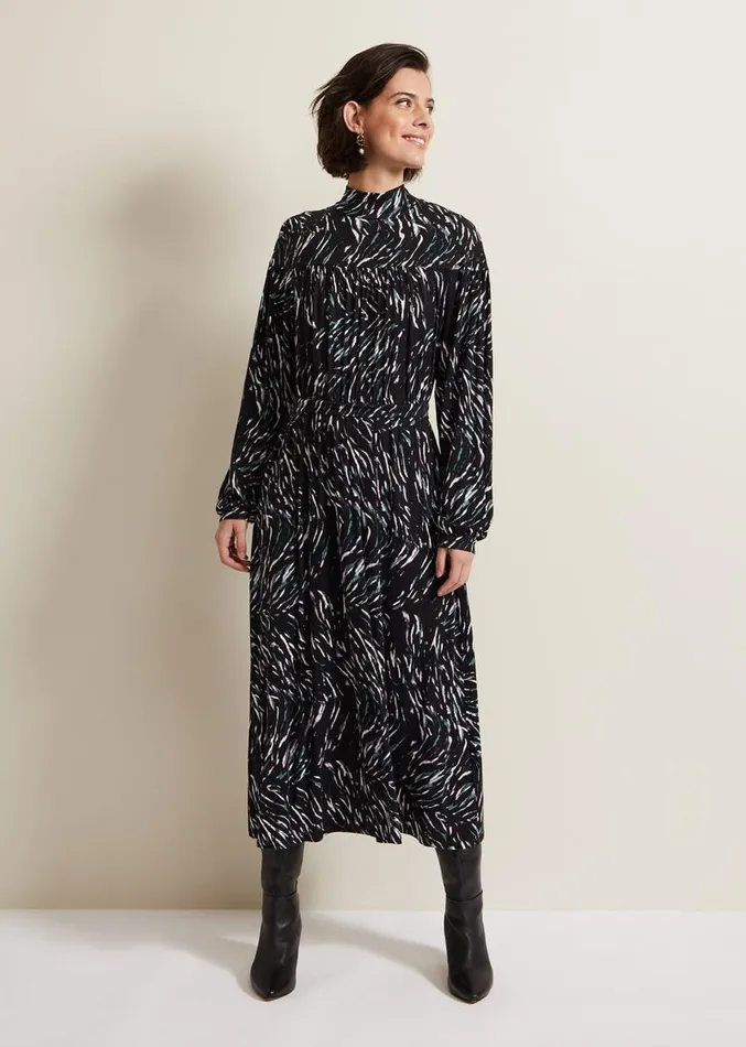 Anamaria Midi Dress Charcoal Multi Women Phase Eight Dresses