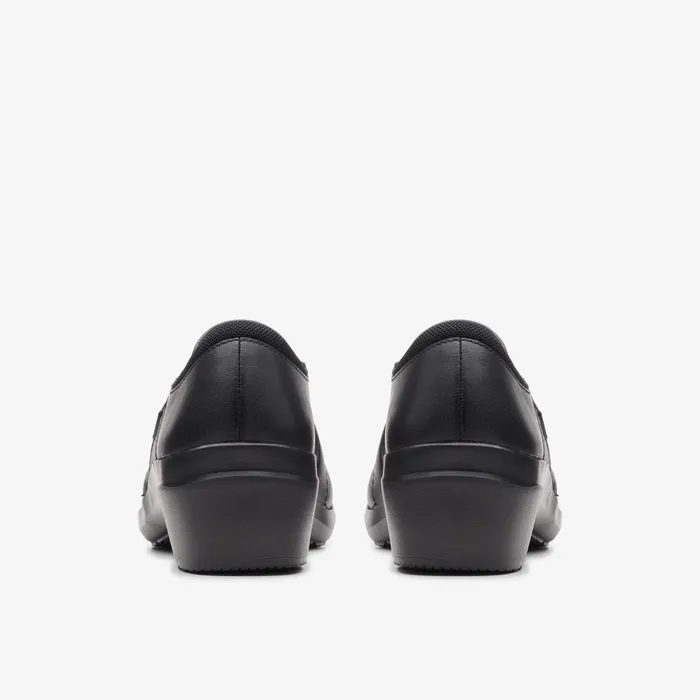 Angie Pearl Black Leather Women Clarks Clogs and Mules Angie Pearl Black Leather Women Clarks Clogs and Mules